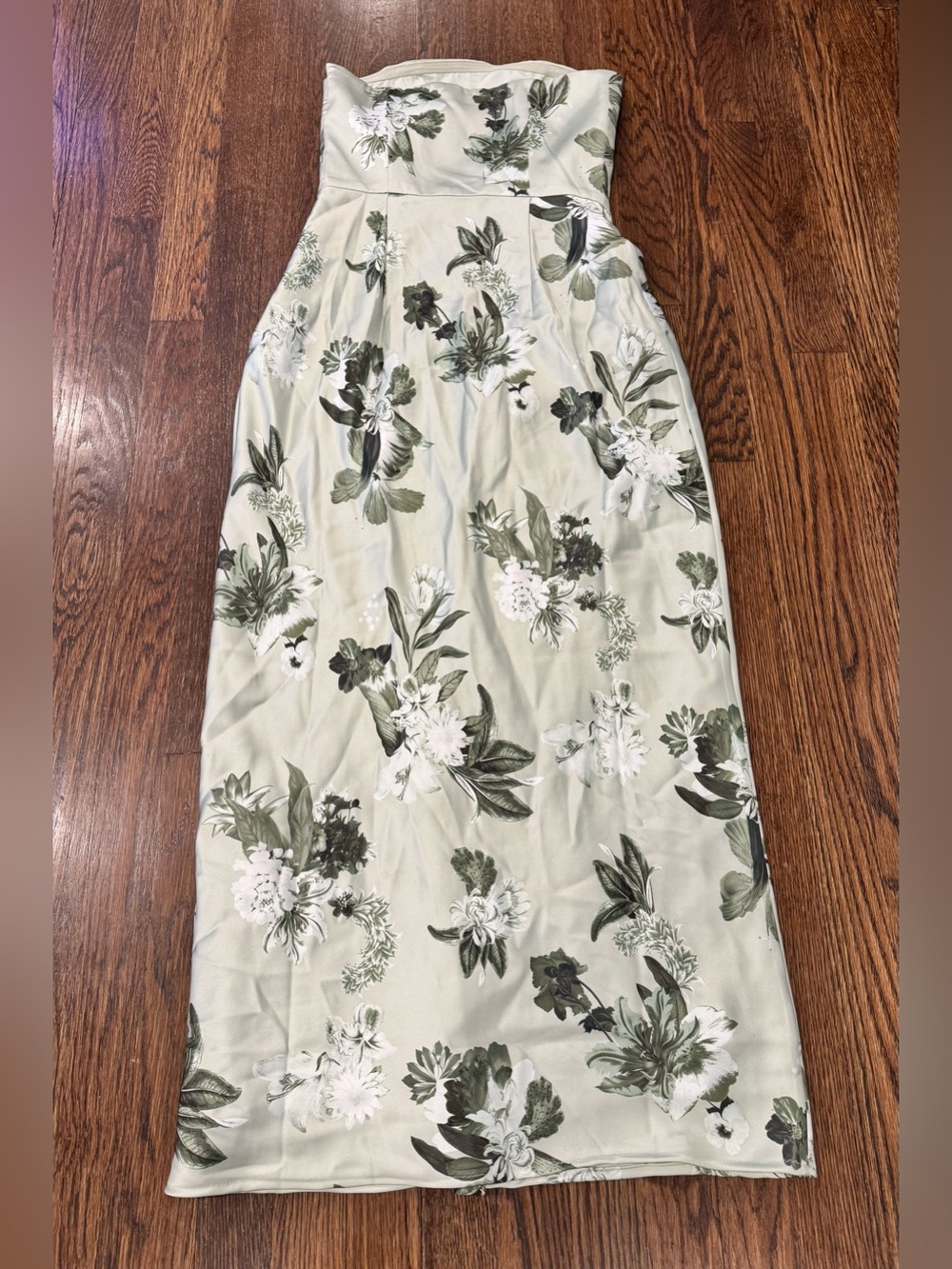 BHLDN Avianna Stretch Satin Strapless Side Slit In Maxi Size US 4 - Picture 5 of 8